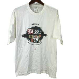 Disney World Magic Music Days T Shirt size XL Crew Neck White Performing Arts